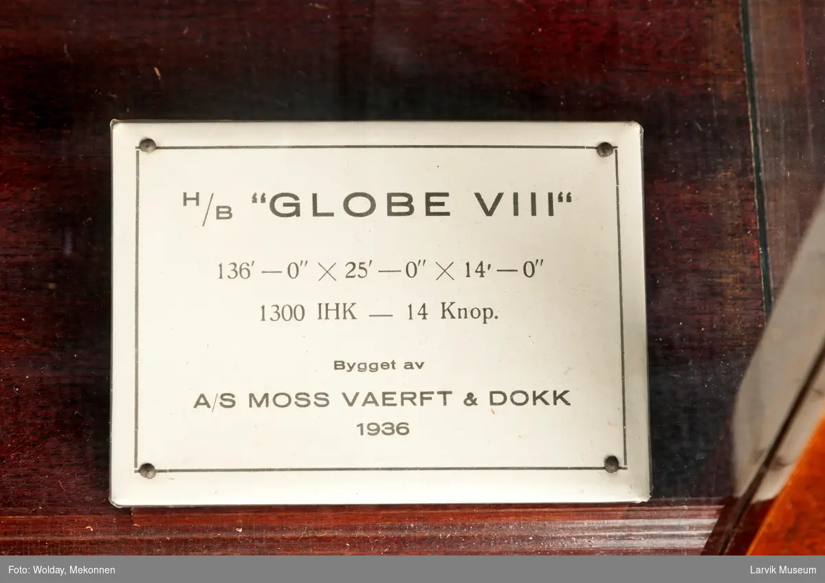 Helmodell hvalbåt "Globe VIII"