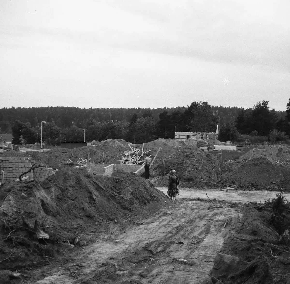 Bilden tagen vid området Falkvägen Eremitvägen där det tidigare låg en soptipp.
Skogen i fonden är Lahäll.
Örnstigen ligger åt höger utanför bild.