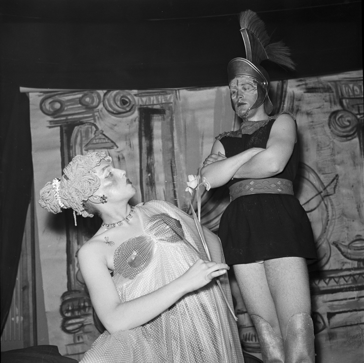 Teaterföreställning Zeus Zeus Susa på Göteborgs nation, Uppsala 1958