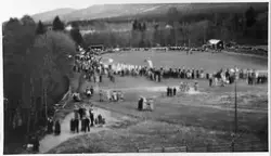 17. mai 1948.  Skoletogene fra Smitborg og Stange skole anko