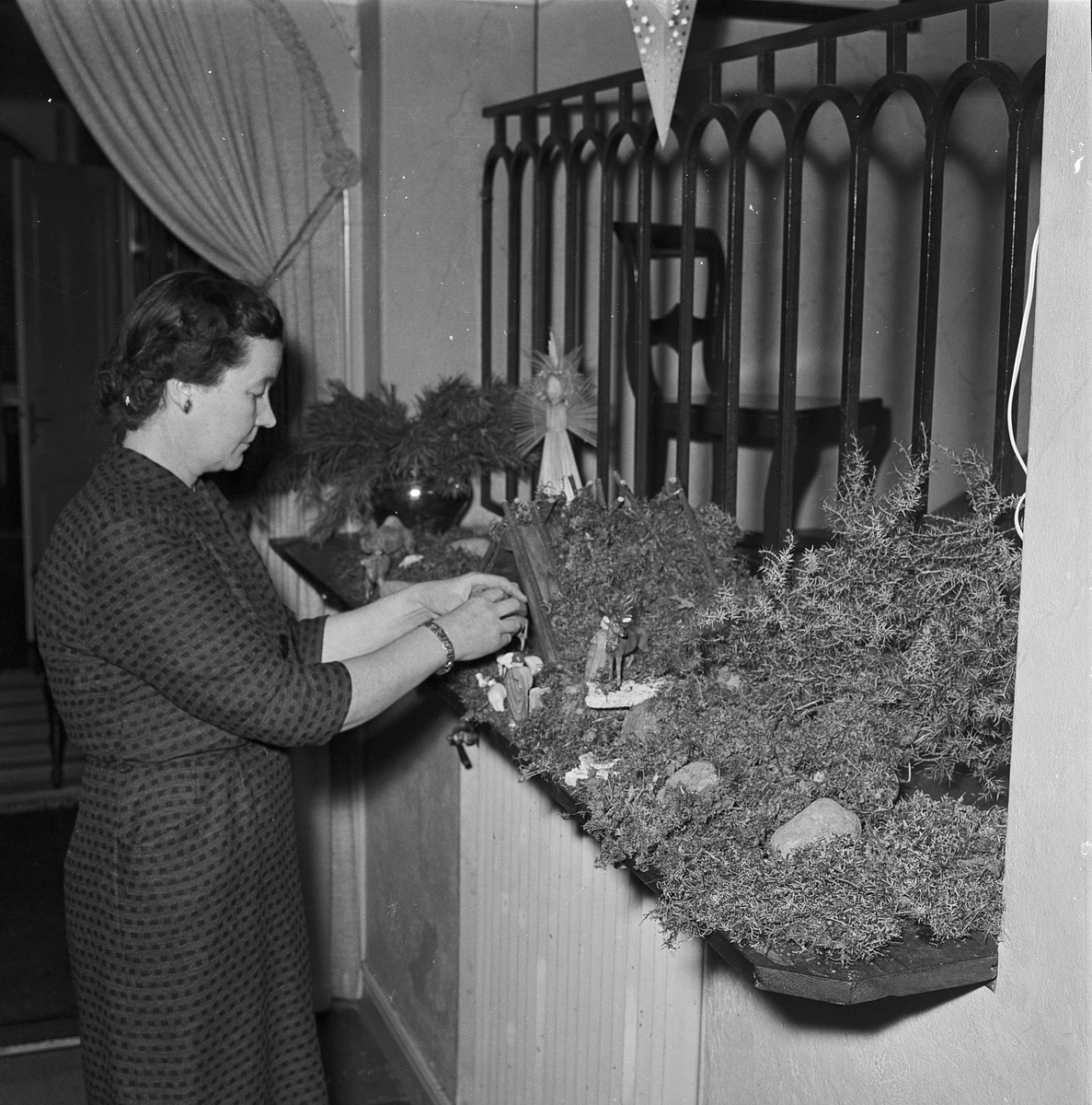 Julförberedelser i Borgarhemmet, Uppsala 1956