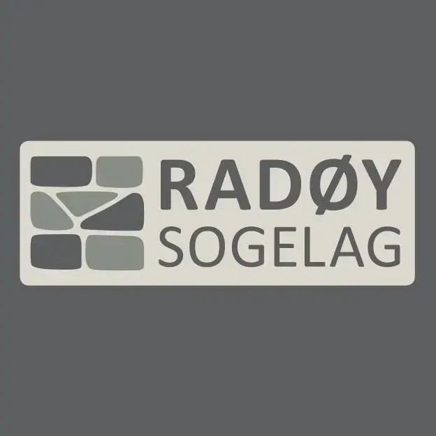 Logo Radøy sogelag, tekst med stilisert tørrmur