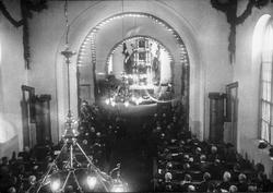 Eidsvoll kirke var pyntet til festgudstjenesten 17. mai 1914