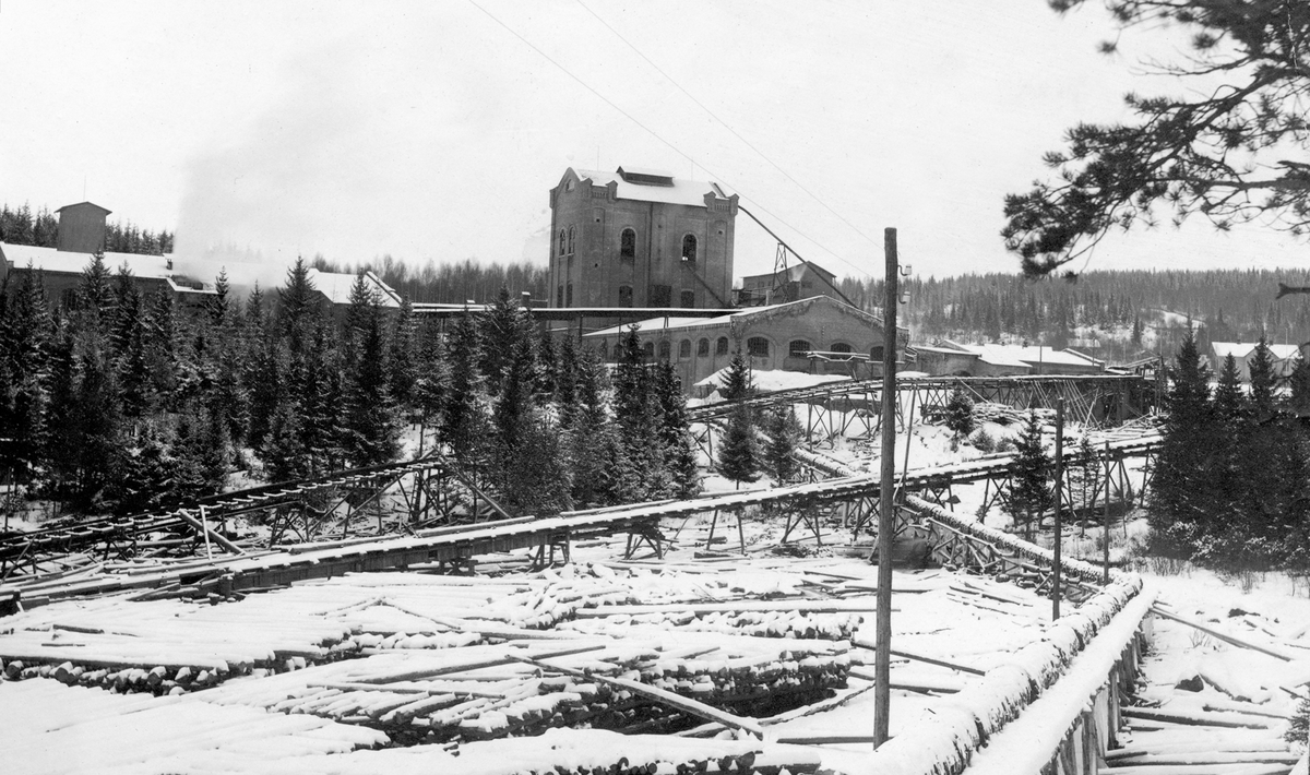 Moelven Cellulosefabrikk, tømmerlager, kjerrat, vannledning. Etablert 1907, startet driften i 1909, var på den tiden Moelvs største bedrift med over 100 ansatte. Det ble bygget egen kraftstasjon i Moelva og Næra måtte reguleres. I 1937 begynte markedet å svikte for bedriftens produkter å svikte og 21. mars 1938 ble det besluttet å avvikle bedriften. Fabrikken ble i 1940 solgt til Berger Langmoen.