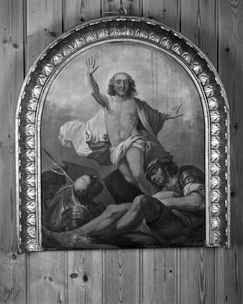 HDH03. Kirkekunst, kirkeutstilling på Aulatoppen, Hedmarksmuseet 1991 Maleri av Mathias Stoltenberg. Se også dias HHD-1683-17