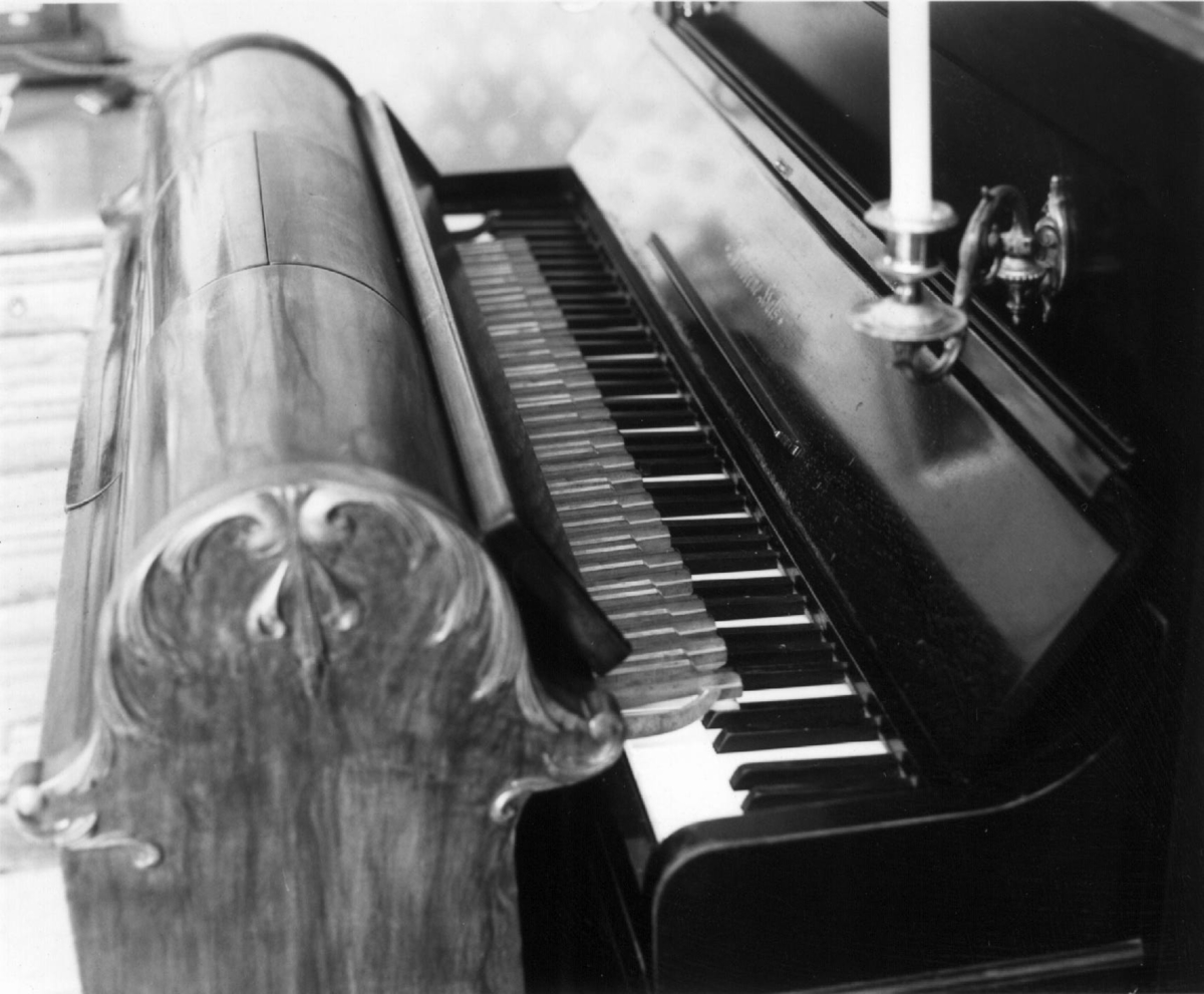 Omfang AA-c#'''' (5 oktaver og ters)
Kabinett med pneumatisk mekanikk for pianoruller. Plasseres foran et piano.

Lang kasse av mørkt tre, hvelvet lokk. Papirrullene innsettes på midten. To trø-pedaler for pneumatikk, som går å vikle sammen og skjule bak to skyvedører.
På baksiden en rekke hammere, 65 stk. Når pianolaet er tilkoblet et klaver, og mekanismen er satt i gang, vil hamrene anslå pianotangentene og melodien fremkomme. Står på fire hjul. På frontens midtparti og på kortsidens toppstykke er utskåret bladdekor. Profilerte sarger.

Rullesystem
65-toners pianoruller 11 ¼ tomme bredde; 6 hull/ tomme.  Omfanget, AA-c'''' utelukker de 12 laveste og de 11 høyeste tonene på et standardpiano.

Mekanikk
To aksler for å feste pianorull. Venstre aksel med hull (ytre ø =9 ; indre ø=c 4,5-6,5), høyre aksling med hull samt uttak for feste på pianorull.
Ekstra hylse på høyre aksel (forlenger aksel 16 mm) muligens for å passe for kortere ruller. Hylsen oppbevares i uttak på bunnen i selve rulleboksen.
Ikke fjærbelastet spak ved siden av hver aksel, muligens for å justere pianorullen sideveis.

Kontroller
Helt manuell styring av funksjoner. Reglasje fra venstre: fjærbelastet spak for pedalaktivering; fjærbelastet spak [sannsynlig] for aksent; temporegulering samt reversering av rulleretning.