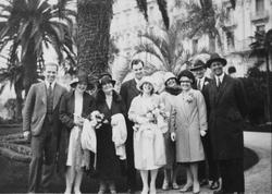 Fra bryllupet til Klara og Christian W. Thams i 1928.