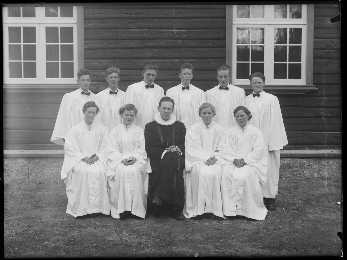 Konfirmanter i Glåmos kirke 1956