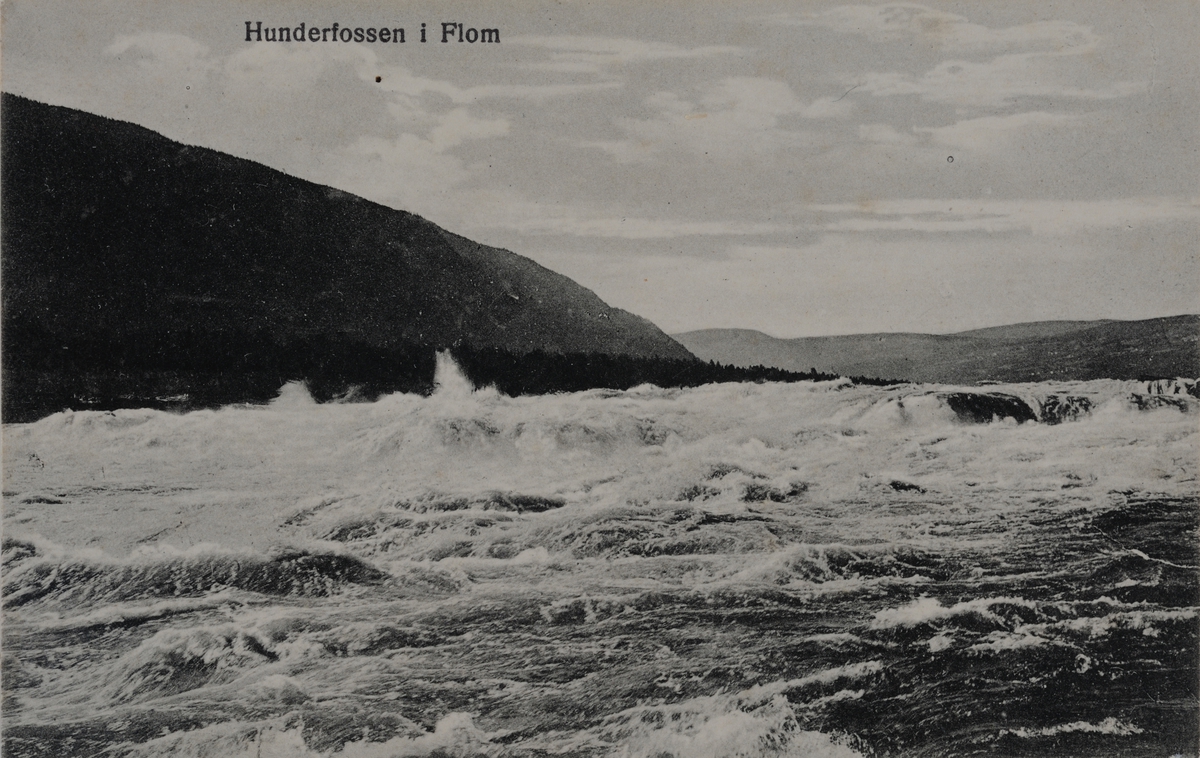 Hunderfossen i Flom, Lillehammer. - Anno Domkirkeodden / DigitaltMuseum