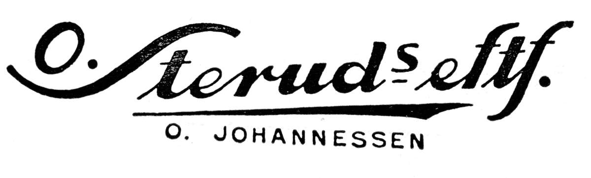 Gammel reklameplakat fra O. Steruds eftf. Logo. 