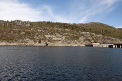 Gamle Skarfoss dam mot øst