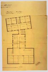 Hotelbygning, tomt ved Kongens gade [Arbeidstegning]