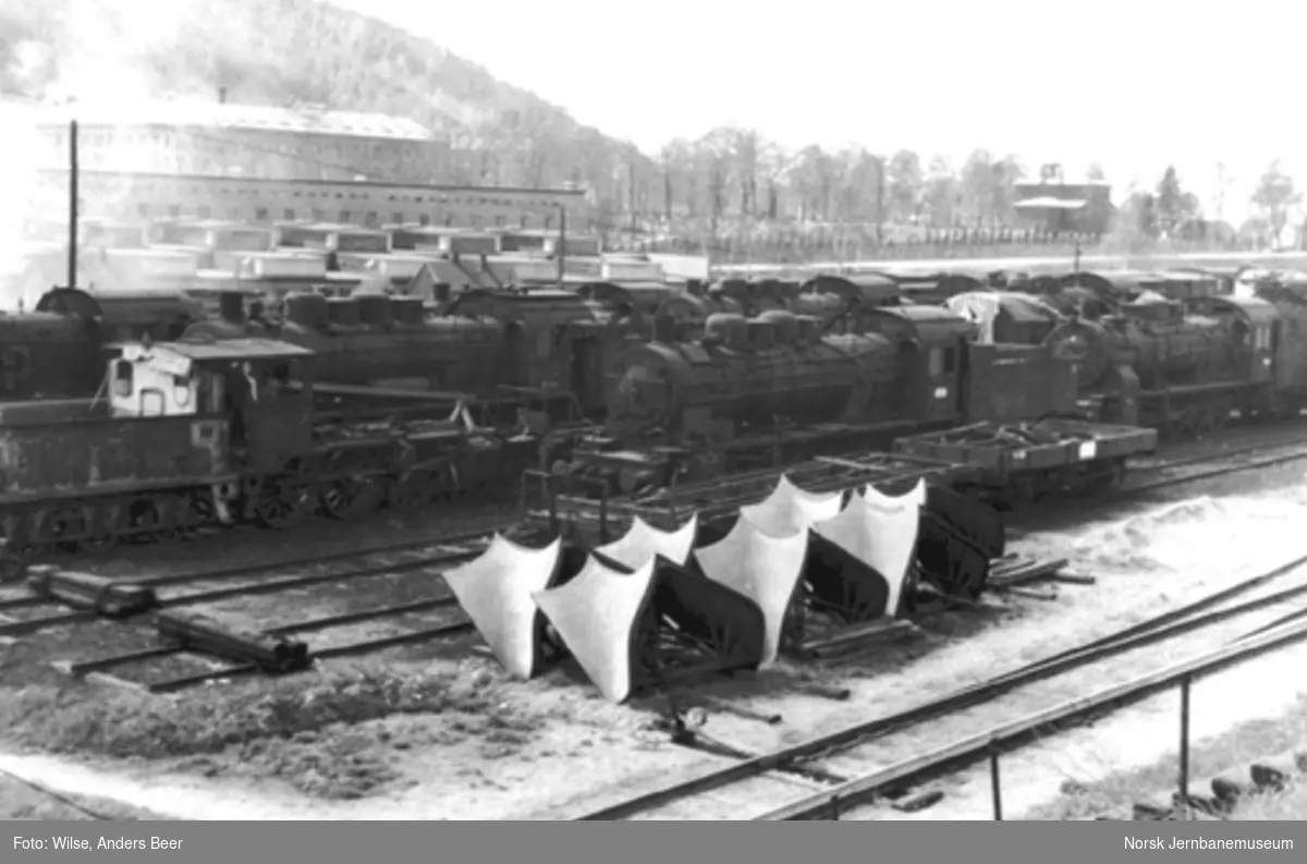 Hensatte og utrangerte damplokomotiver, hovedsakelig type 61, i Lodalen