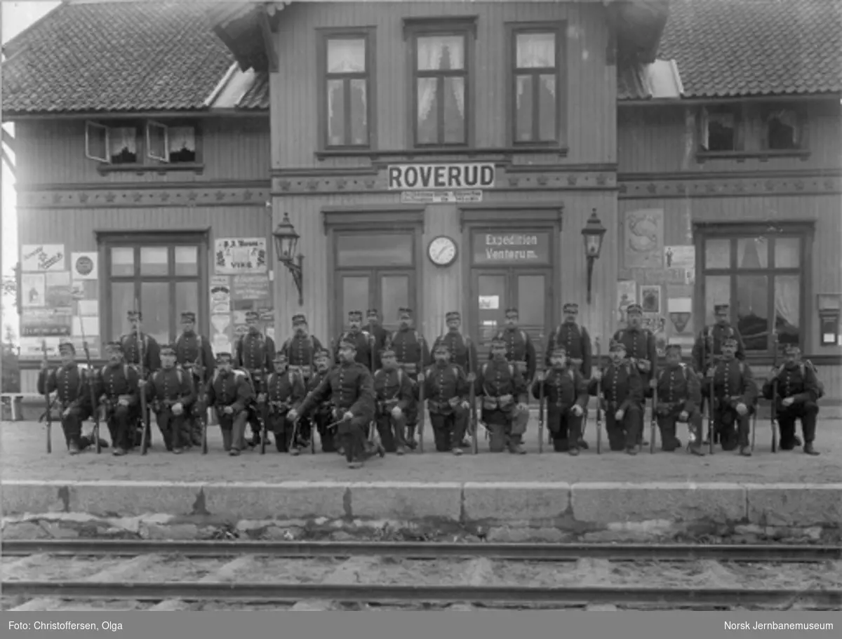 Østerdalens landstormsbataljon, 3. kompani, på Roverud stasjon på vei til grensevakt