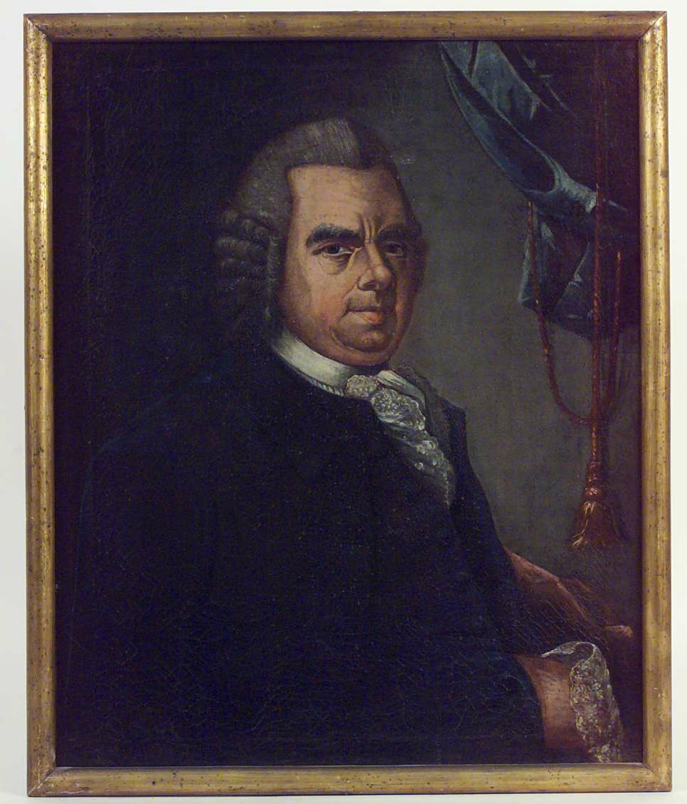 Brystportrett av Niels J. Aall (1702-1784), skipsreder og trelasthandler i Nedre Telemark.