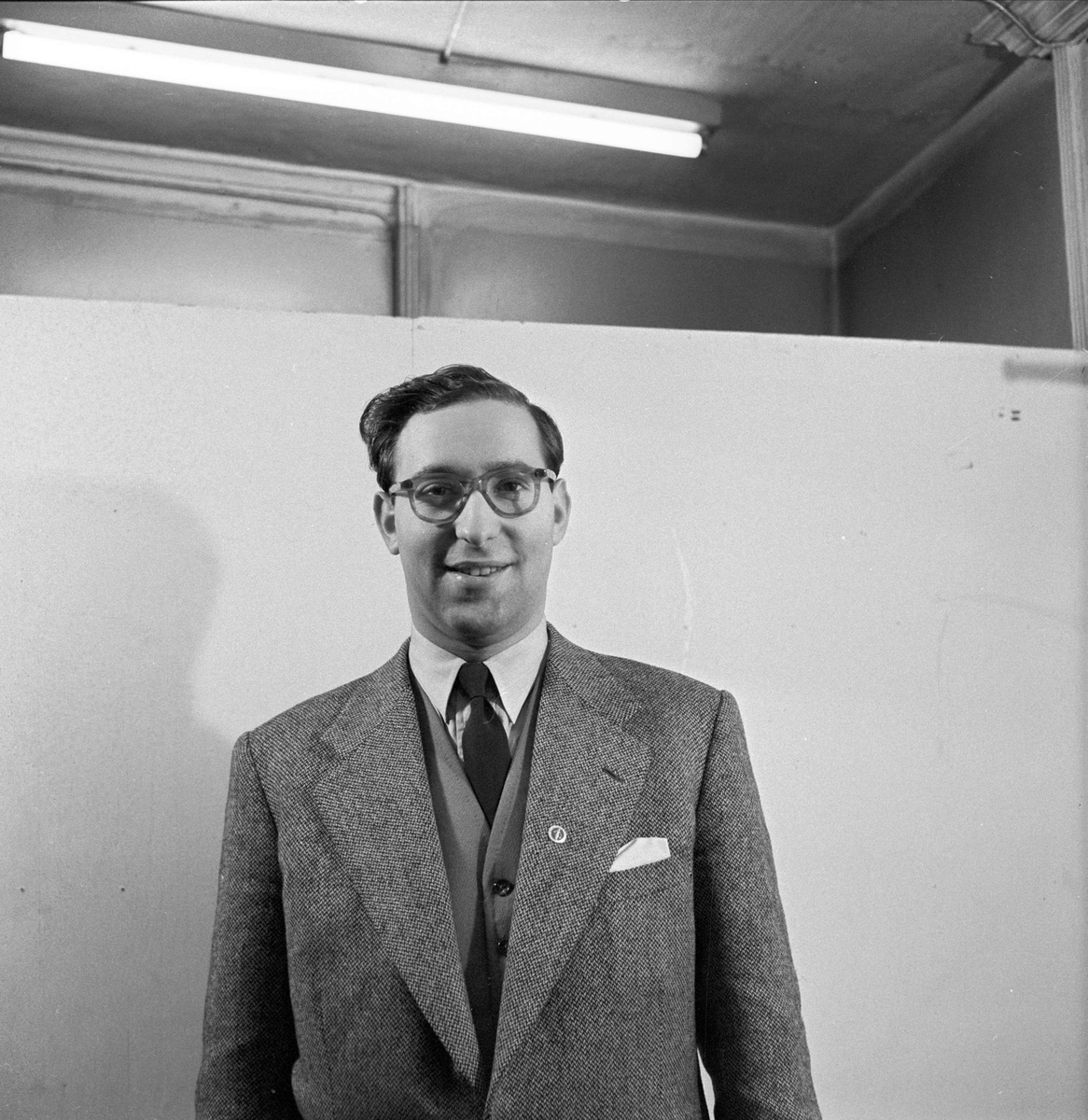 Oslo, desember 1955, Willy Broch, ny formann i Oslo Unge Venstre.