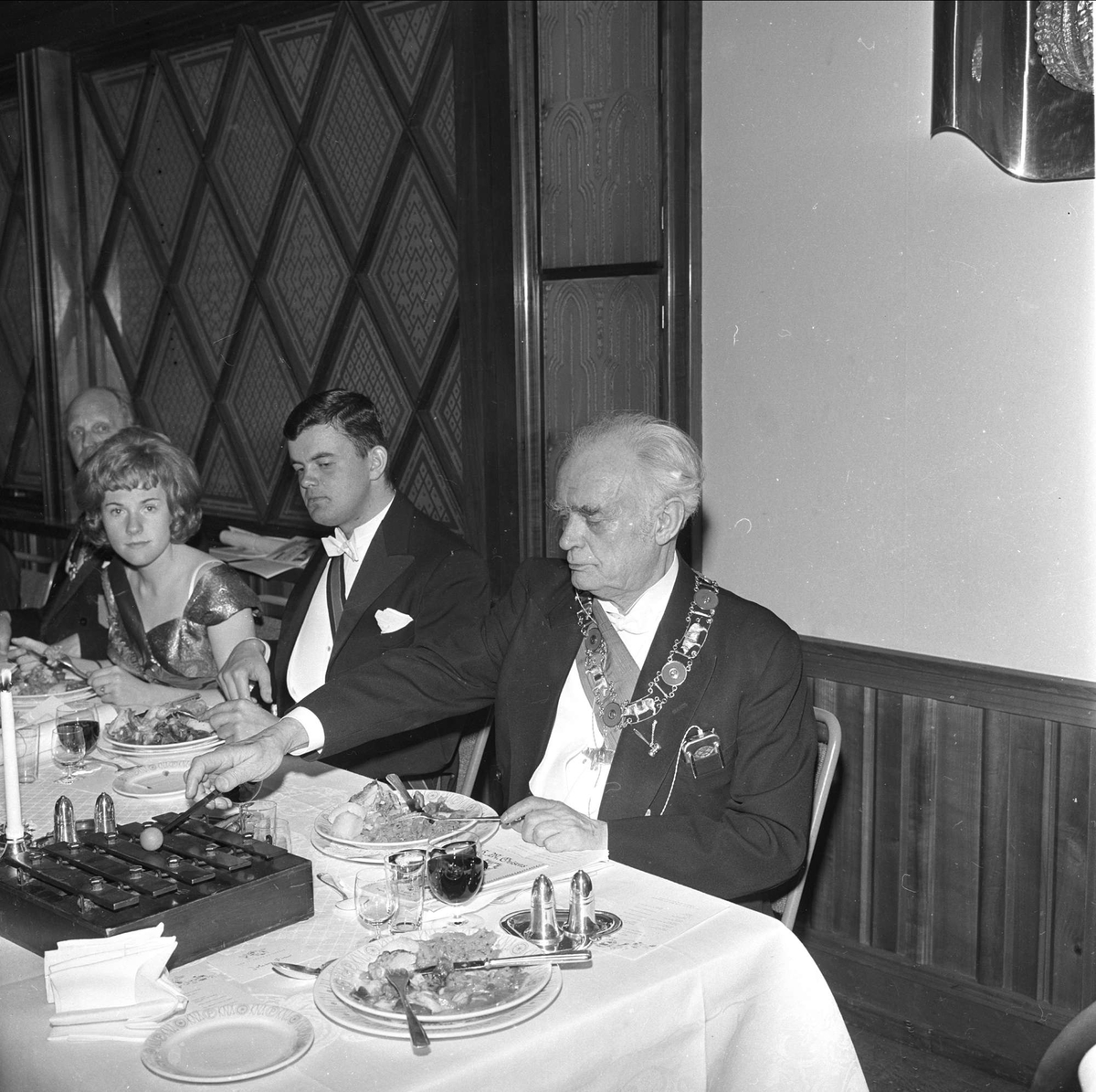 Grisefest, jubileum, Ingeniørenes Hus, Kronprinsensgt. 17, Oslo, 19.april 1963.
