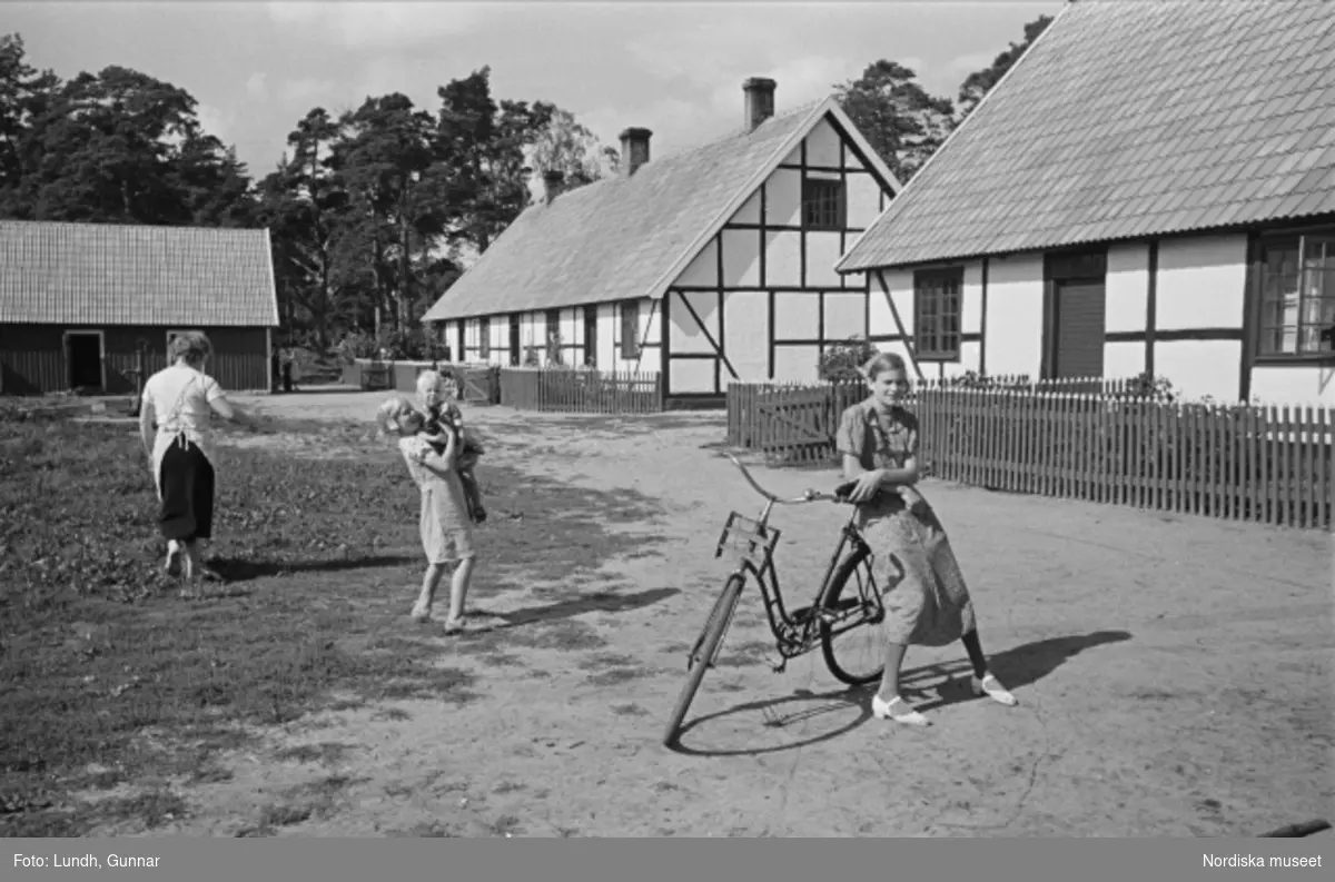 Statarlängor i korsvirke, Vittskövle, Skåne, 1937