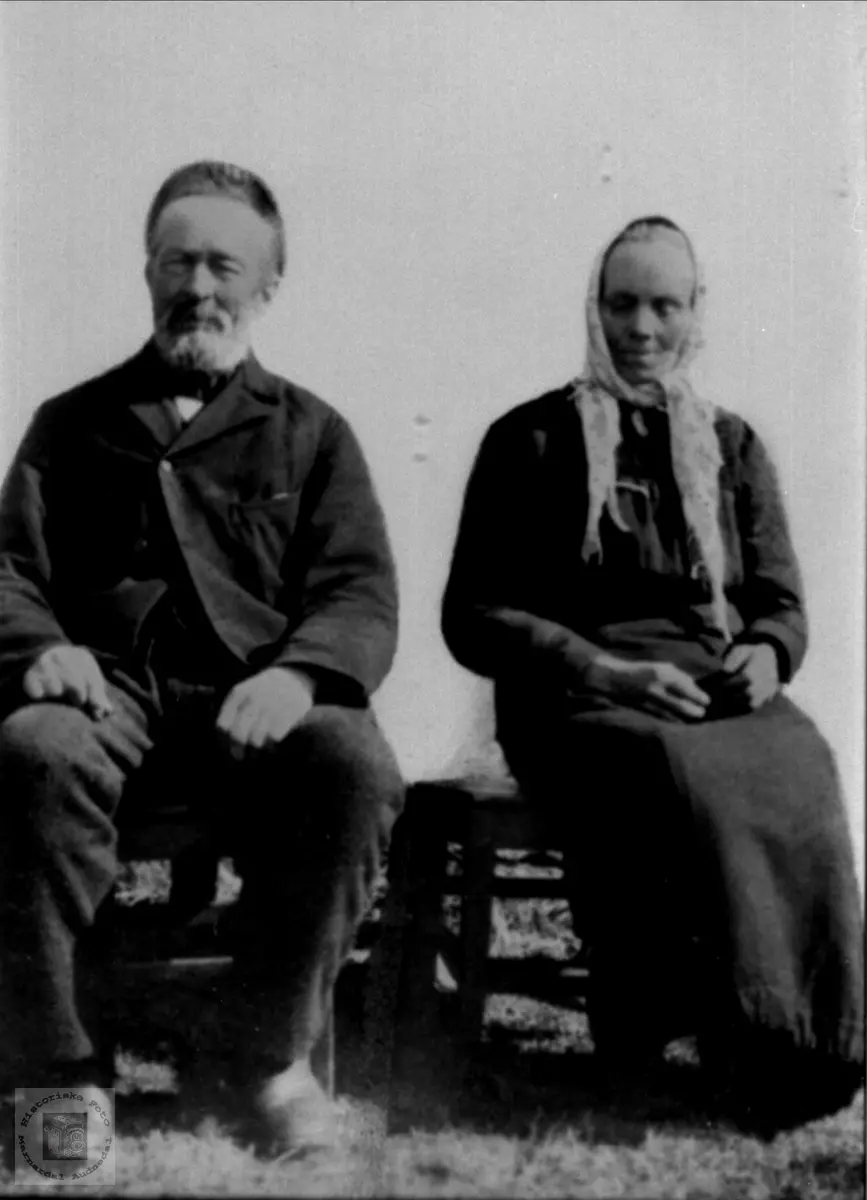 Portrett av ektparet Reinert og Anna Birkeland, Laudal.
