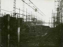 Beddingen der lastebåten M/S America, B/N 389 ble bygget på 