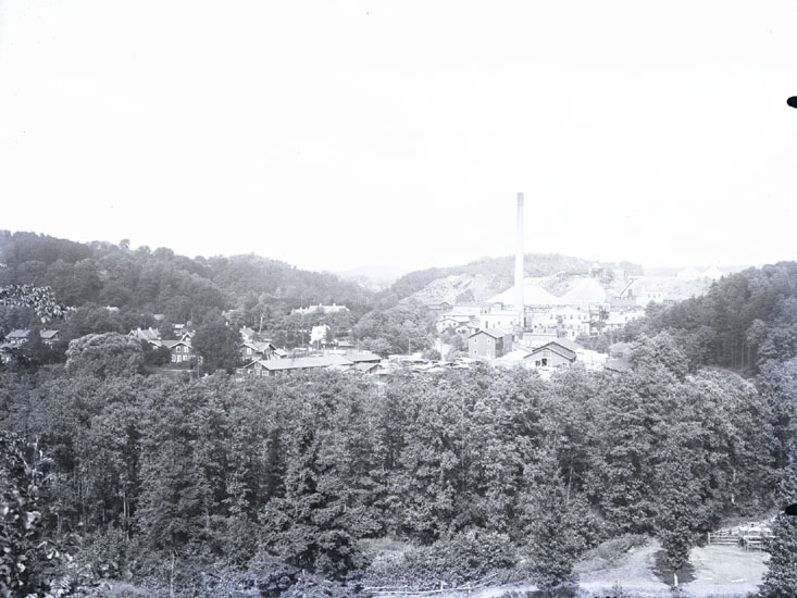 "1930. 56. Munkedals Fabrik Juli 1925."

"Fotot taget från Stale."