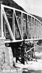 Bru over Lågen ved Eide - provisorisk utbedring av krigsskad