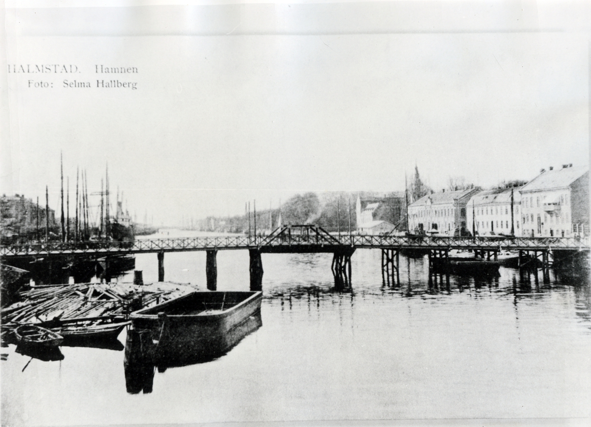 Halmstad, Hamnen. Foto Selma Hallberg. Tillfällig bro.
