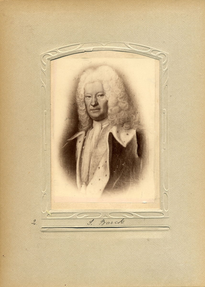 Porträtt av kanslisekreteraren och chefen för Postväsendet Samuel Bark.