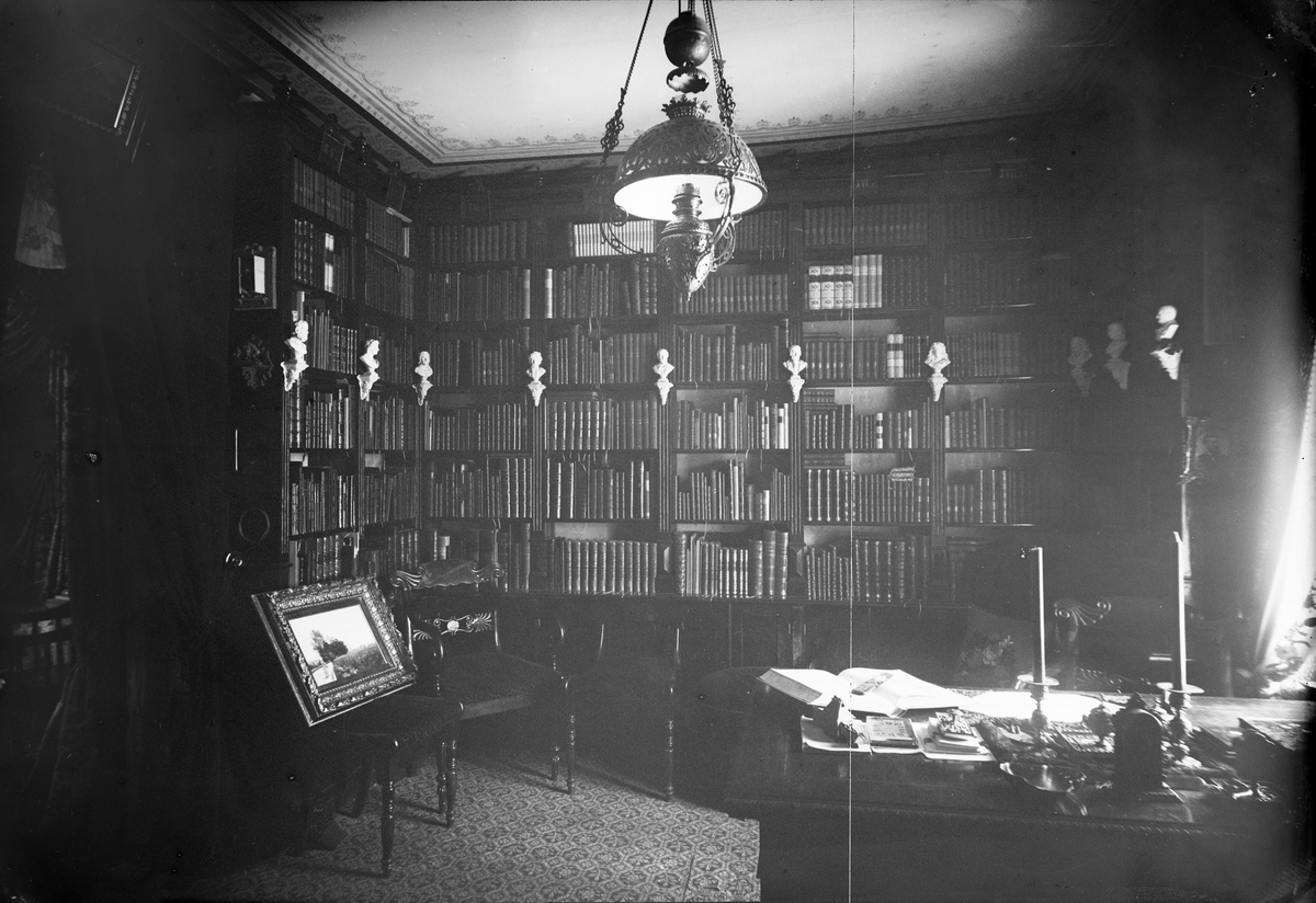 Carl Wilhelm Wahlunds bibliotek, S:t Johannesgatan, Uppsala 1887