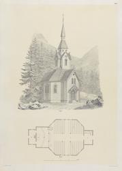 Trekirke med 396 plasser [Grafikk]