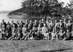 Østfold fylkesting på Høisand Bad i Skjeberg 1955