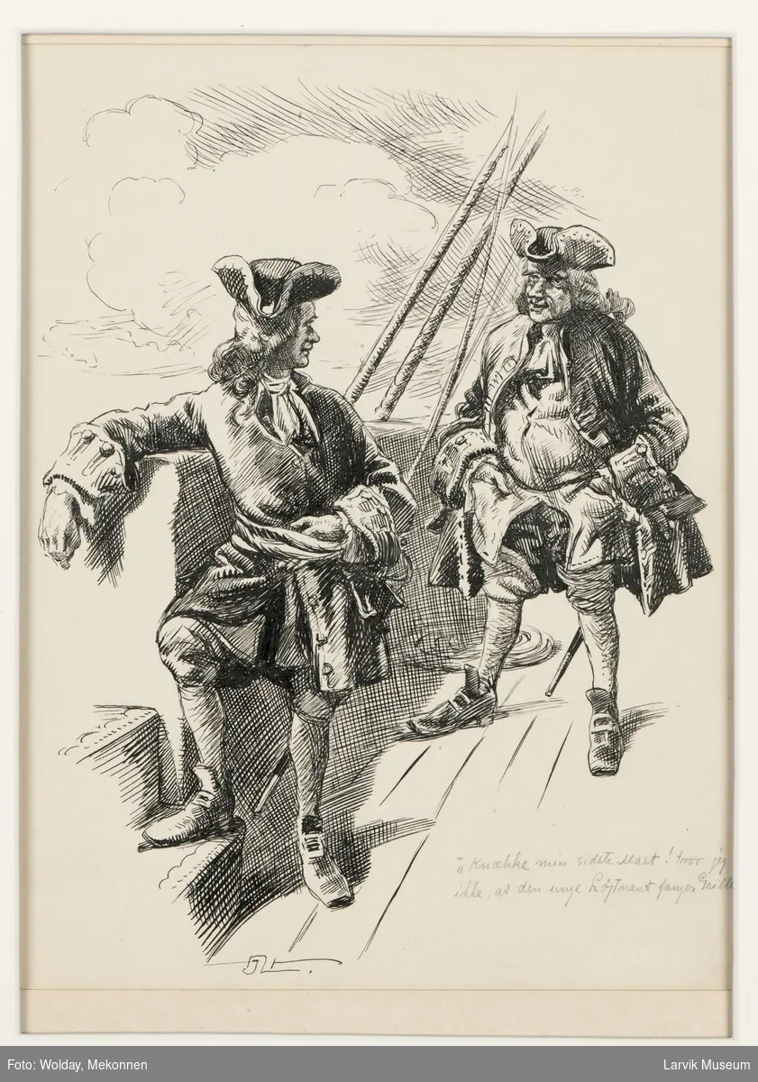 "Knække min siste mast! Tror jeg ikke, at den unge Løytnant fanger Griller.
1719.