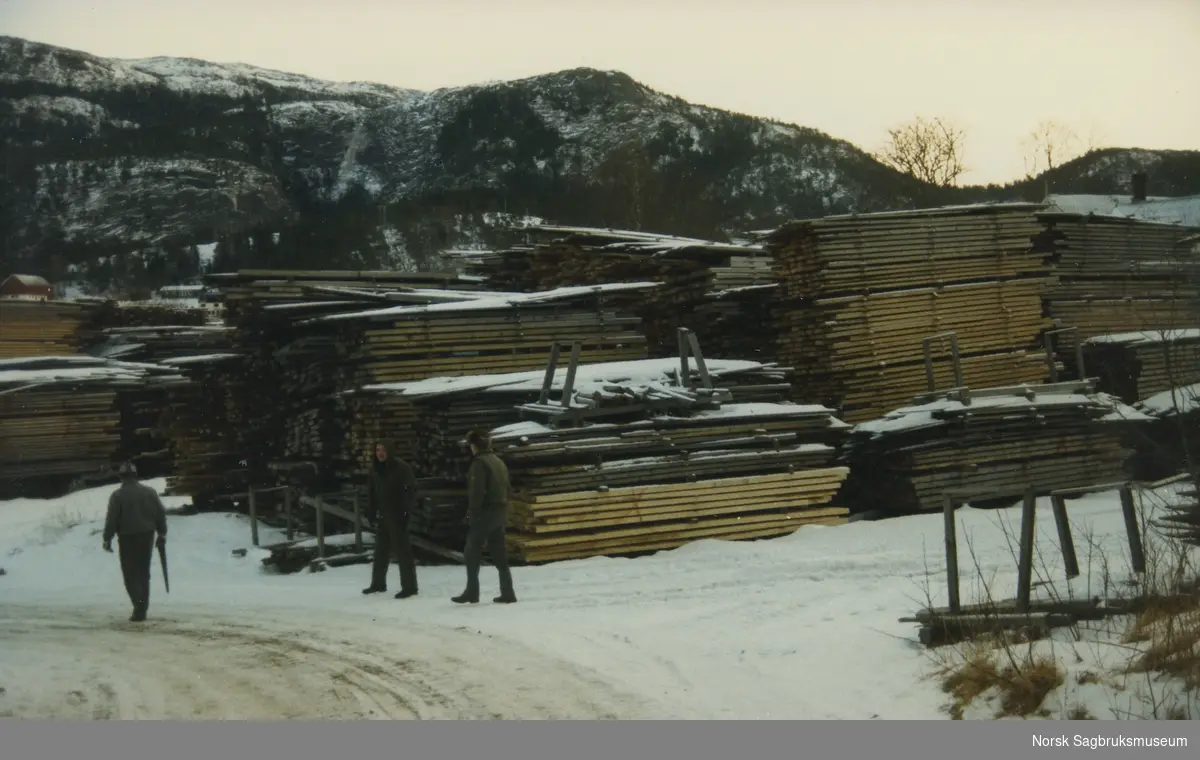 Trelastbeholdningen ved Spillumbruket 22.-23. november 1986.