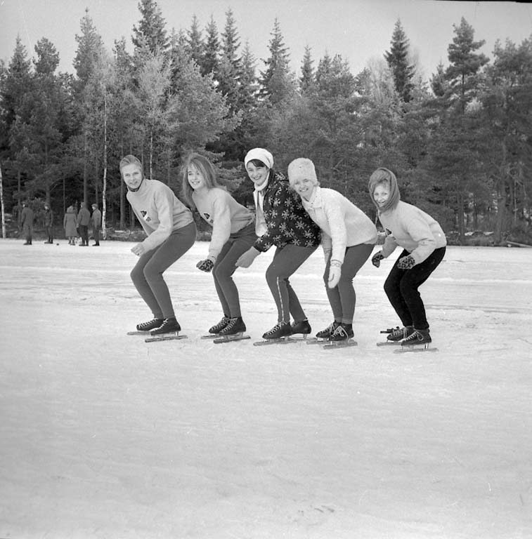 Från DM i skridskoåkning på Rönnevattnet, Uddevalla, den 22 januari 1961