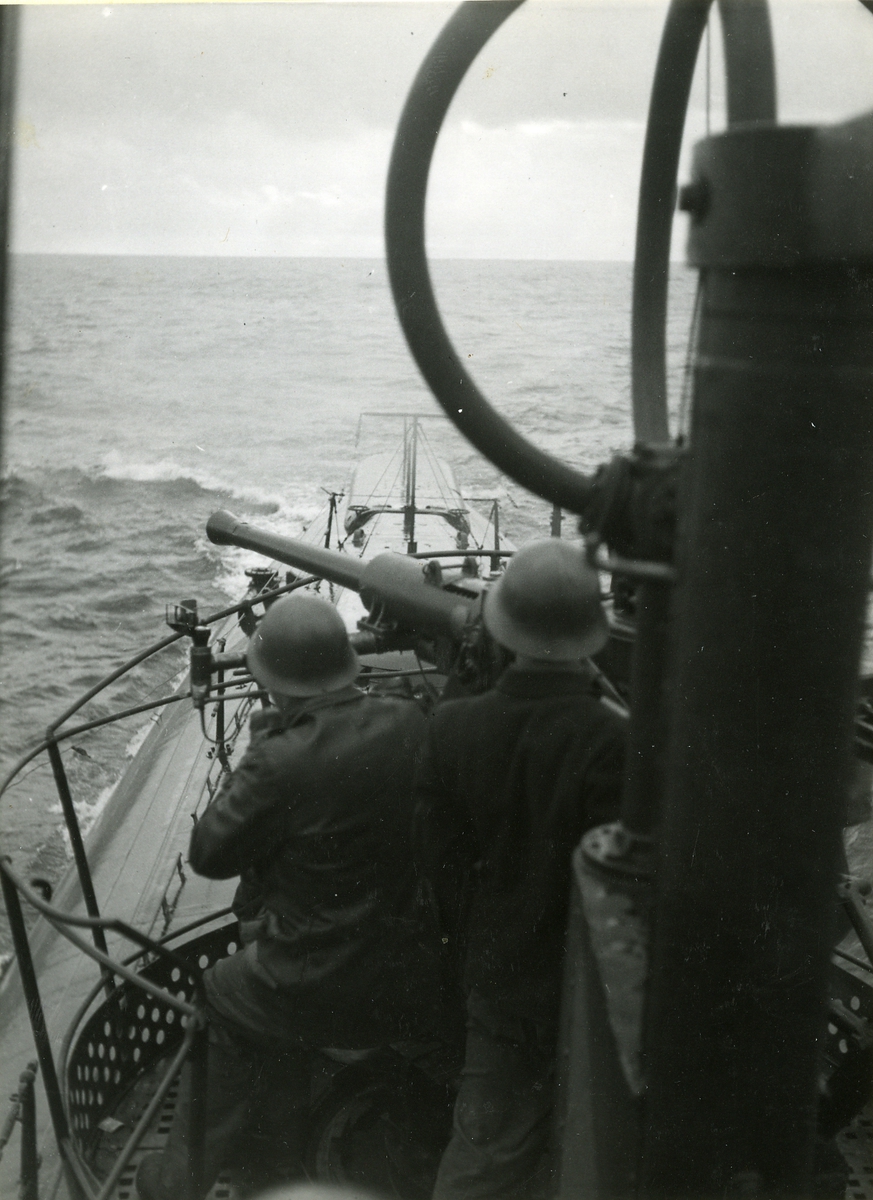 40 mm automatkanon på u-båten.