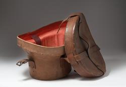 Lærfutteral.Til flosshatt