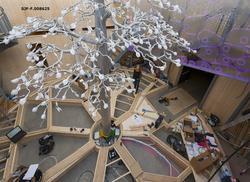 Fra produksjonen av utstillingen «Det fantastiske treet» i a