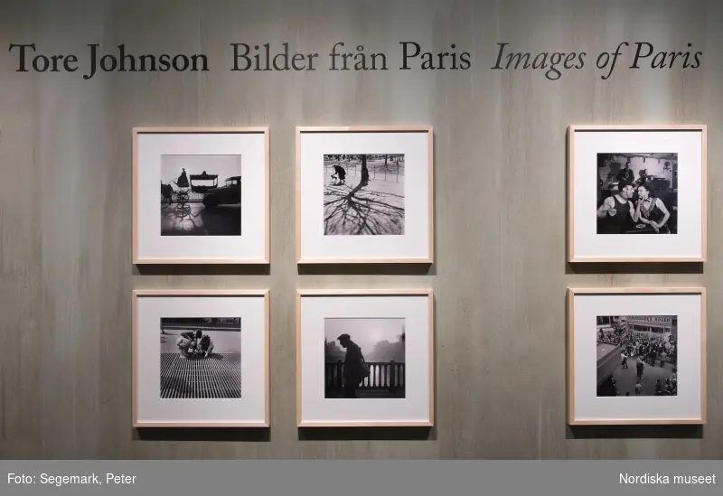 En fotoutställning med realism och poesi
Tore Johnson (1928–80) var en företrädare för efterkrigsgenerationen i svensk fotografi. En generation som hade möjlighet att komma ut i Europa och vidga vyerna. I museets samlingar finns Tore Johnsons arkiv och i denna utställning visas 48 av hans verk – bilder från Paris.

Tore Johnson reste till Paris i slutet av 1940-talet för att försörja sig som frilansfotograf. Han kände starkt för människorna i samhällets utkanter och inspirerades av Photographie humaniste, en gatufotografi som ville skildra vardagsliv med en kombination av realism och poesi.

EGENTLIGEN FOTOGRAFERAR JAG INTE, MEN JAG HAR TÄNKT BÖRJA. DET VERKAR KUL. JAG TROR JAG SKA BÖRJA MED ATT KNÅPA IHOP LITE SANNA, DJÄRVA OCH SKÖNA BILDER.
— Tore Johnson

I samband med utställningen ger Nordiska museets förlag ut en bok med ett sextiotal av Tore Johnsons bilder från Paris, varav många sällan sedda eller tidigare opublicerade. Boken är den första i en ny serie fotoböcker från Nordiska museet.

"Med känsla för vardagens gråskalor" (ur Svenska Dagbladet 24 september 2015)

"En gatufotografs återkomst" (ur Dagens Nyheter 18 september 2015)