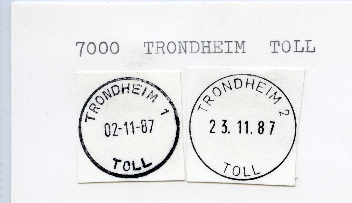 Stempelkatalog 7000 Trondheim (Trondhjem), Sør-Trøndelag