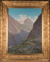 Fjellkløft [Olje på lerret]