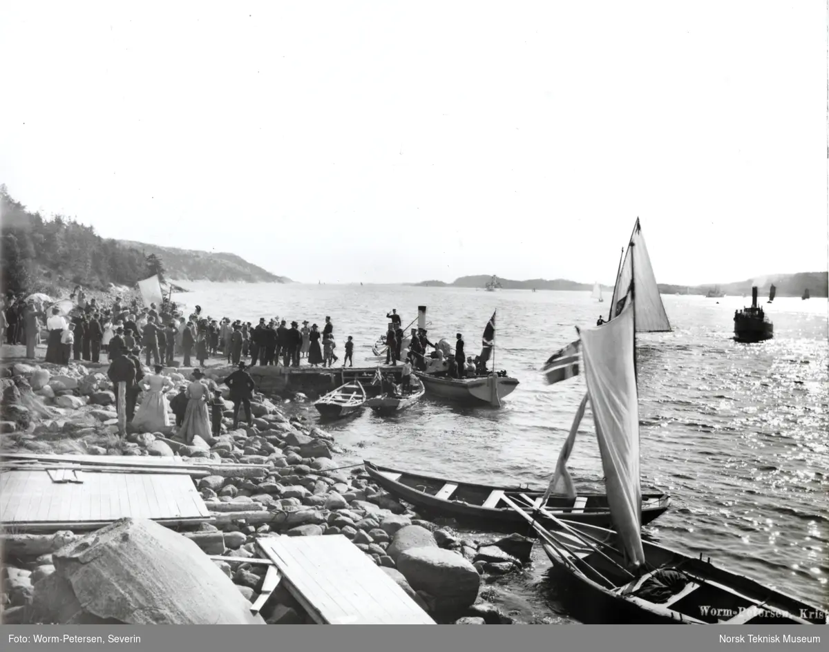 Feltmanøvren 1899, Kongens besøk i Skjebergkilen