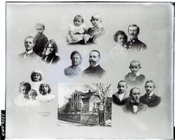 Kollage av familiebilder, ukjent familie