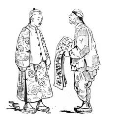 Tegning av to kinesiske menn