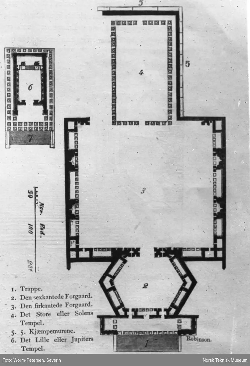 Grunnplan av templene i Ba'albek