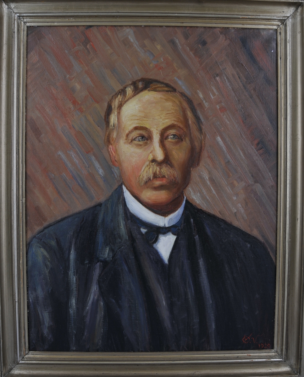 Portrett av Olav Rogndal, etter fotografi.