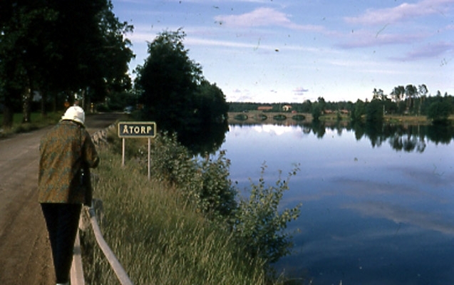 Bron vid Nysund från Åtorp, sjö märke, 1968-07-14.