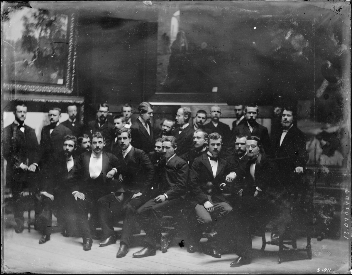 Konstakademiens manliga elever 1891.