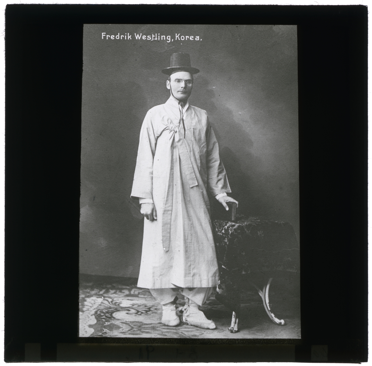 Porträtt av C. Fredrik W. (missionär i Korea 1915-22).