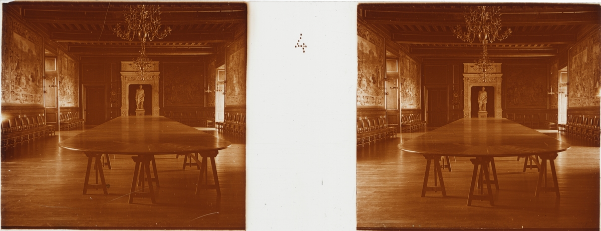 Stereobild  av matsalen i Chateau de Pau.
"Salle à manger".