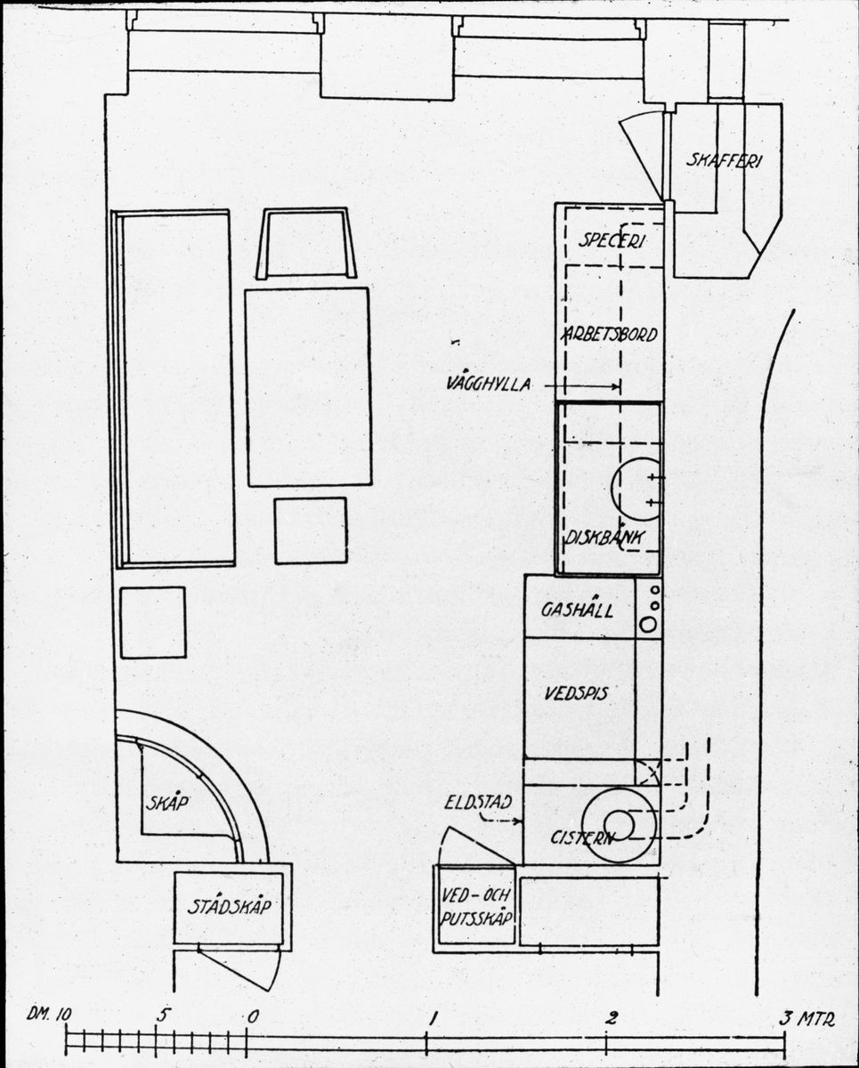 Bild från Ingenjör P. Wretblads material för Bygge och Bo-utställningar.
Planritning av hus, 1924.